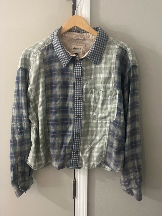 American Eagle Outfitters Tops - American Eagle Outfitters Plaid Long Sleeve Boxy Shirt, Women’s XL, Cozy